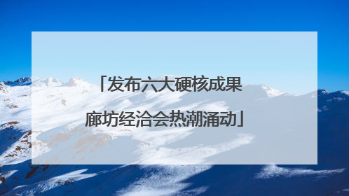 发布六大硬核成果 廊坊经洽会热潮涌动