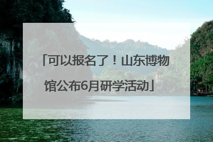 可以报名了！山东博物馆公布6月研学活动