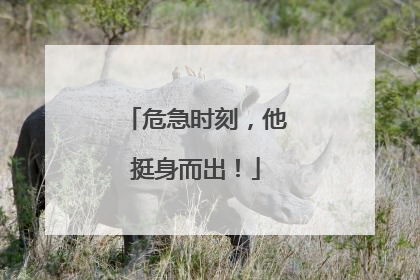 危急时刻，他挺身而出！
