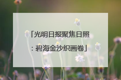 光明日报聚焦日照：碧海金沙织画卷