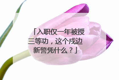 入职仅一年被授三等功，这个戍边新警凭什么？