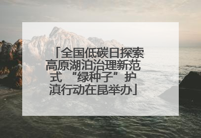 全国低碳日探索高原湖泊治理新范式 “绿种子”护滇行动在昆举办