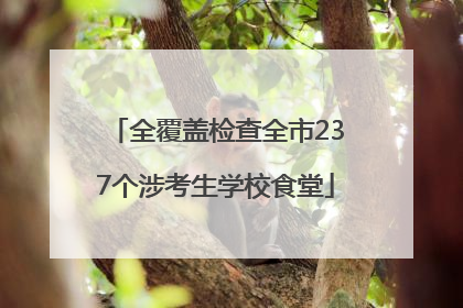 全覆盖检查全市237个涉考生学校食堂