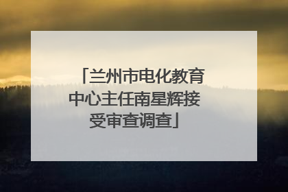 兰州市电化教育中心主任南星辉接受审查调查