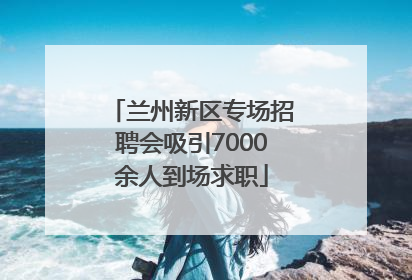 兰州新区专场招聘会吸引7000余人到场求职