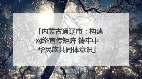 内蒙古通辽市：构建网络宣传矩阵 铸牢中华民族共同体意识