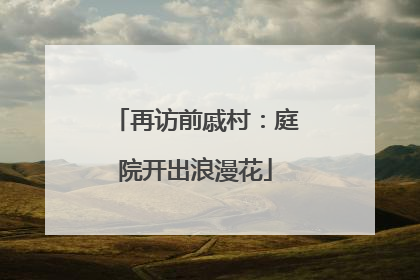 再访前戚村：庭院开出浪漫花