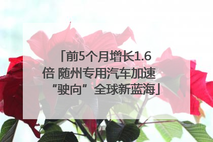 前5个月增长1.6倍 随州专用汽车加速“驶向”全球新蓝海