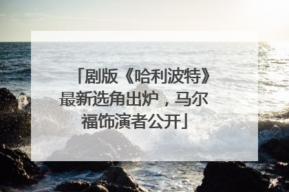剧版《哈利波特》最新选角出炉，马尔福饰演者公开