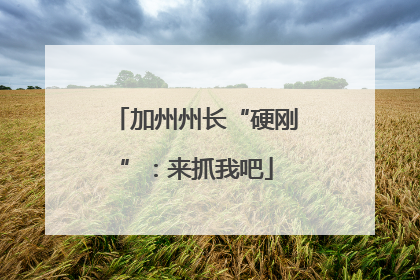 加州州长“硬刚”：来抓我吧