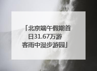 北京端午假期首日31.67万游客雨中漫步游园
