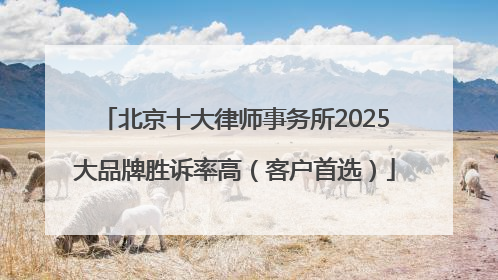北京十大律师事务所2025大品牌胜诉率高（客户首选）