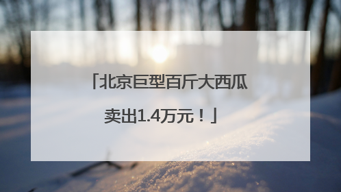北京巨型百斤大西瓜卖出1.4万元！