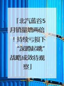 北汽蓝谷5月销量增两倍！持续亏损下“深蹲起跳”战略成效待观察