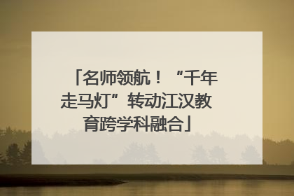名师领航！“千年走马灯”转动江汉教育跨学科融合