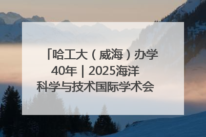 哈工大（威海）办学40年｜2025海洋科学与技术国际学术会议在威海召开