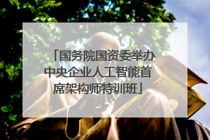 国务院国资委举办中央企业人工智能首席架构师特训班