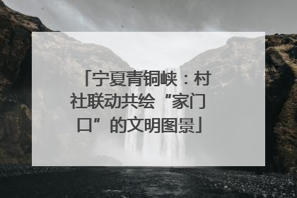 宁夏青铜峡：村社联动共绘“家门口”的文明图景