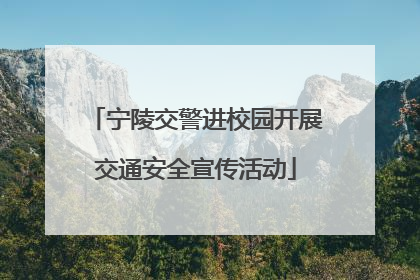 宁陵交警进校园开展交通安全宣传活动
