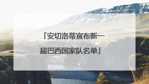 安切洛蒂宣布新一届巴西国家队名单