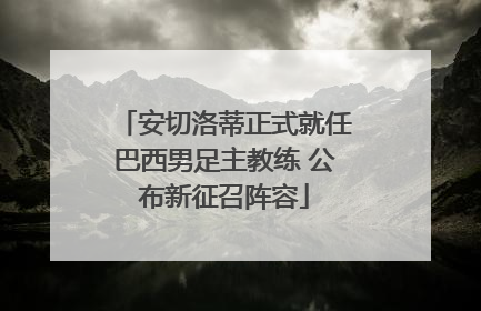 安切洛蒂正式就任巴西男足主教练 公布新征召阵容