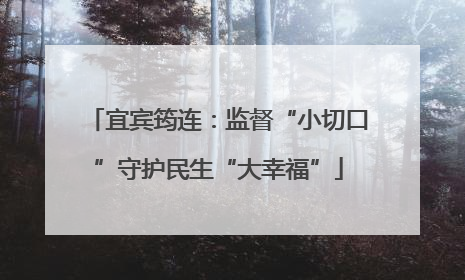 宜宾筠连：监督“小切口”守护民生“大幸福”