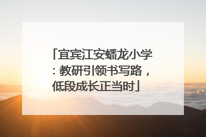 宜宾江安蟠龙小学：教研引领书写路，低段成长正当时