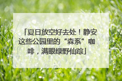 夏日放空好去处！静安这些公园里的“森系”咖啡，满眼绿野仙踪