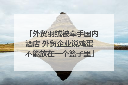 外贸羽绒被牵手国内酒店 外贸企业说鸡蛋不能放在一个篮子里