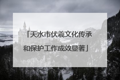 天水市伏羲文化传承和保护工作成效显著
