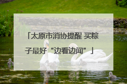 太原市消协提醒 买粽子最好“边看边闻”