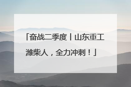 奋战二季度丨山东重工潍柴人，全力冲刺！