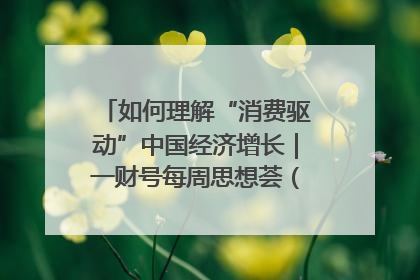 如何理解“消费驱动”中国经济增长｜一财号每周思想荟（第22期）