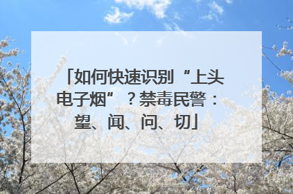 如何快速识别“上头电子烟”？禁毒民警：望、闻、问、切