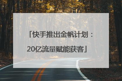 快手推出金帆计划：20亿流量赋能获客