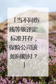 当不同伤残等级评定标准并存，保险公司该如何赔付？
