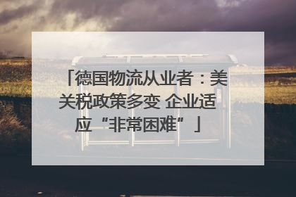 德国物流从业者：美关税政策多变 企业适应“非常困难”