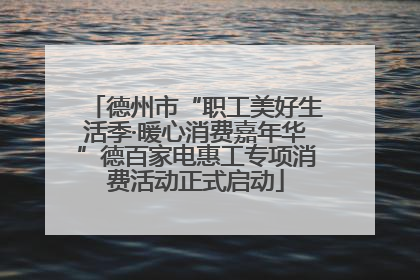 德州市“职工美好生活季·暖心消费嘉年华”德百家电惠工专项消费活动正式启动