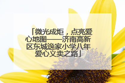 微光成炬，点亮爱心地图——济南高新区东城逸家小学八年爱心义卖之路