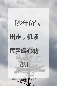 少年负气出走，机场民警暖心劝说