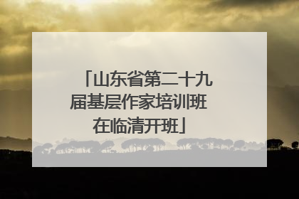 山东省第二十九届基层作家培训班在临清开班