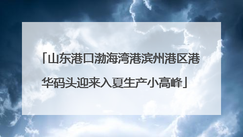 山东港口渤海湾港滨州港区港华码头迎来入夏生产小高峰
