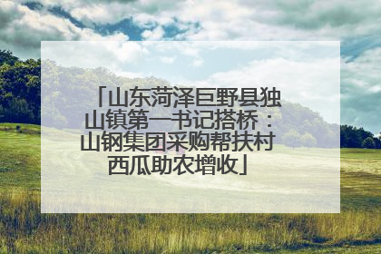 山东菏泽巨野县独山镇第一书记搭桥：山钢集团采购帮扶村西瓜助农增收