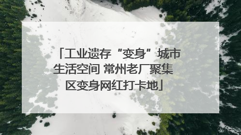 工业遗存“变身”城市生活空间 常州老厂聚集区变身网红打卡地