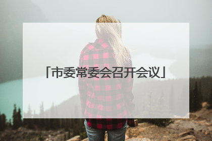 市委常委会召开会议