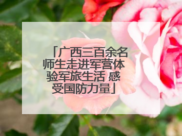 广西三百余名师生走进军营体验军旅生活 感受国防力量