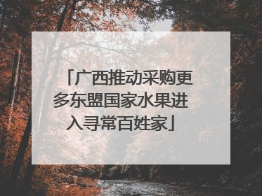 广西推动采购更多东盟国家水果进入寻常百姓家