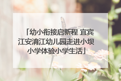 幼小衔接启新程 宜宾江安淯江幼儿园走进小坝小学体验小学生活