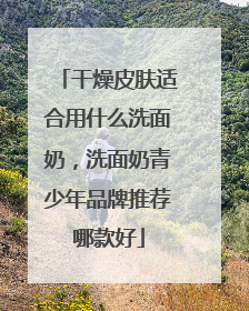 干燥皮肤适合用什么洗面奶，洗面奶青少年品牌推荐哪款好