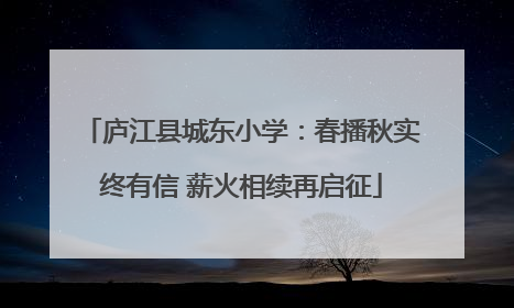 庐江县城东小学：春播秋实终有信 薪火相续再启征
